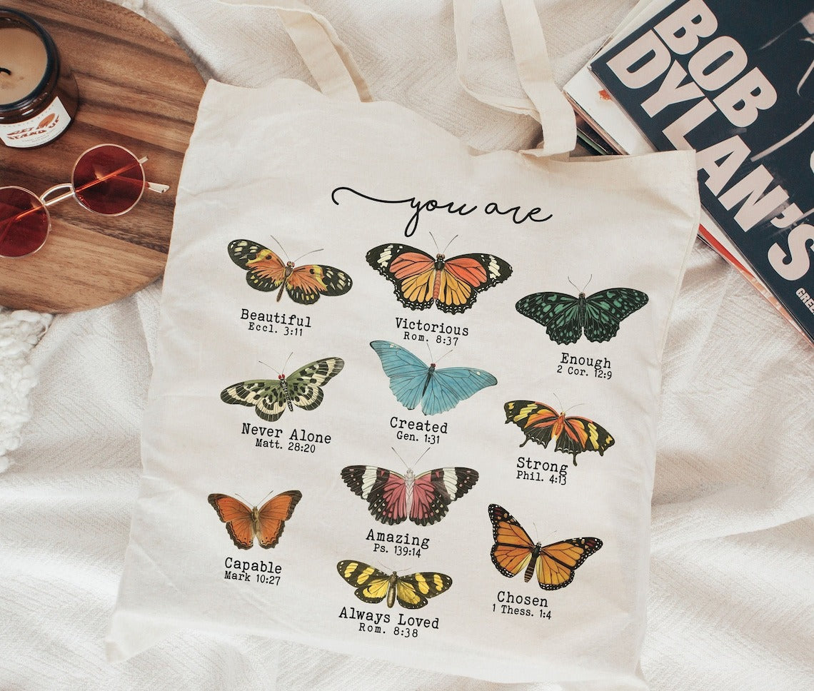 Christian Tote Bag, Faith Tote Bag, Bible Verse Canvas Tote Bag, Bible Verse Scripture, Gift Religious